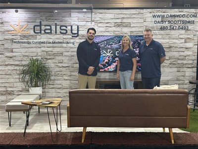 Daisy launches its Scottsdale branch with owner Jim Schoene, Daisy marketing team member Suzanne Keoghan and technician Alec Rubalcava. Daisy launches its Scottsdale branch with owner Jim Schoene, Daisy marketing team member Suzanne Keoghan and technician Alec Rubalcava.