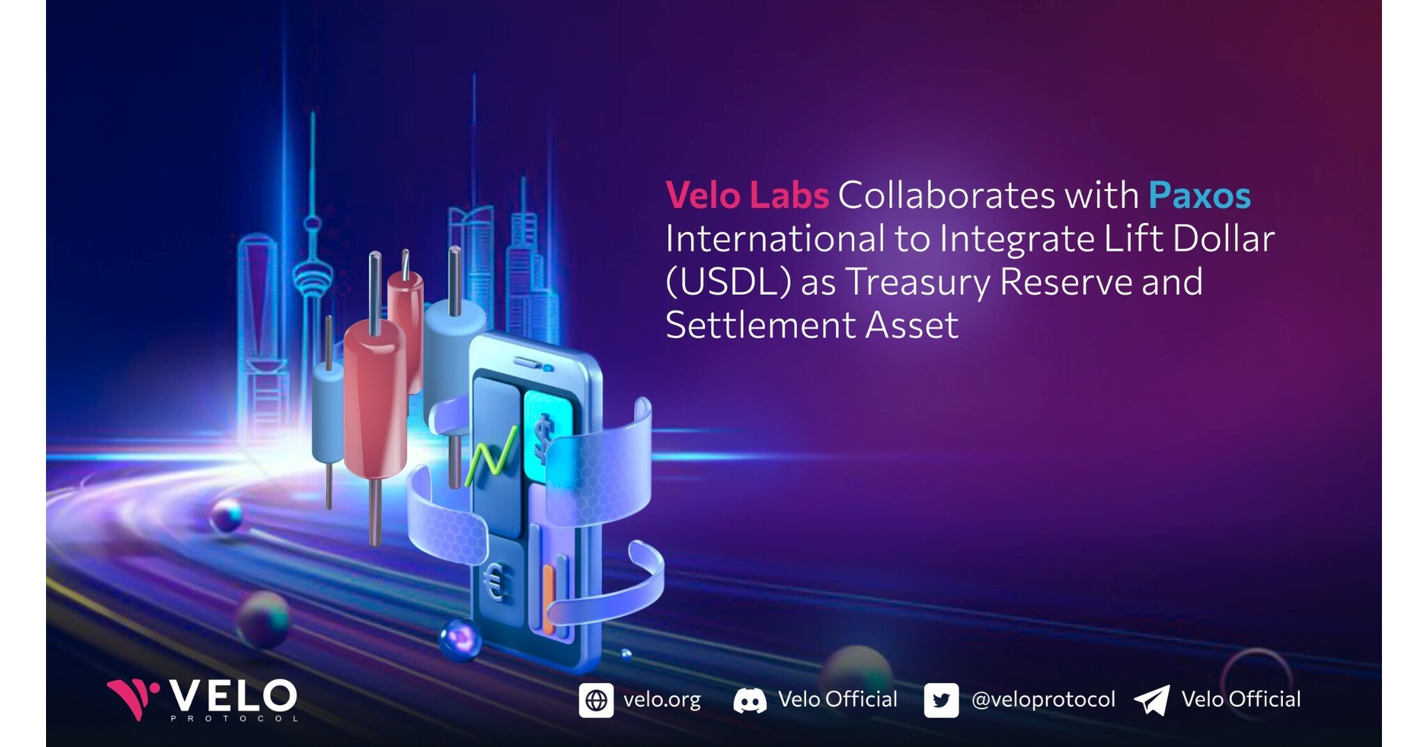 Velo Labs Collaborates with Paxos International to Integrate Lift Dollar  (USDL) as Treasury Reserve and Settlement Asset