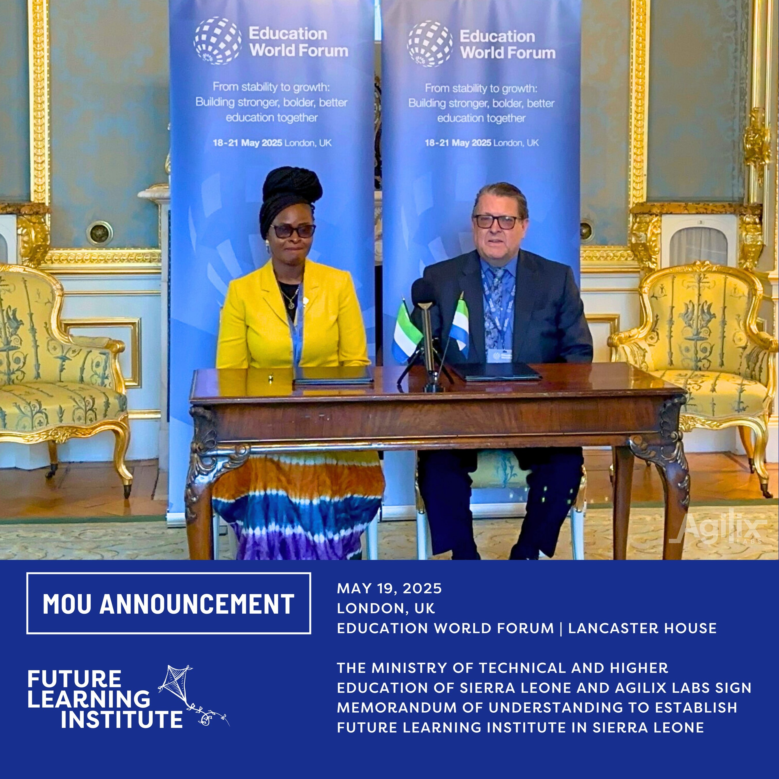 Sierra Leone's Ministry of Technical and Higher Education and Agilix Labs Sign MOU to Establish Future Learning Institute
