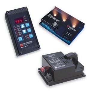 Sample of key products of Load Controls, including the PMP-25 Pump Load Control, the TP-2 Motor Power Sensor, and related power devices.