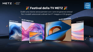 Garanzia estesa e altoparlanti gratuiti! Il METZ TV Festival conquista l'Italia