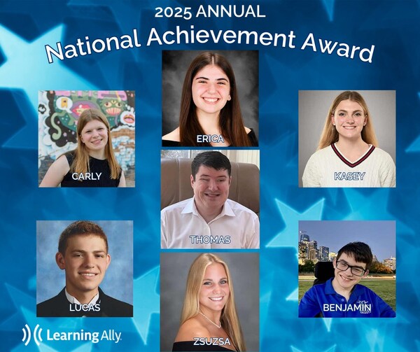 Learning Ally Class of 2025 National Achievement Award Winners