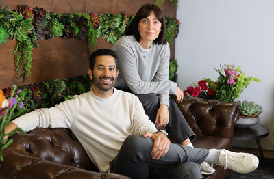 Photo description: Farbod Shoraka, Co-Founder & CEO of BloomNation, and Lana Elie, Founder & CEO of Floom