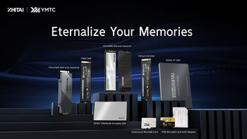 YMTC's retail storage brand, ZHITAI, makes its debut at COMPUTEX Taipei 2025, showcasing popular products such as SSDs, portable SSDs, and memory cards.