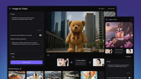 Image-to-Video leverages AKOOL’s proprietary real-time generation engine to create photorealistic motion and expressions from static images. Users can select from curated movement presets, customize facial expressions, and instantly render engaging video content—all in the browser.