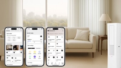 Coming this fall, the Hisense ConnectLife app will allow users to seamlessly onboard and control third-party smart home products, including those Matter and 'Works with Google Home' certified. (PRNewsfoto/Hisense)
