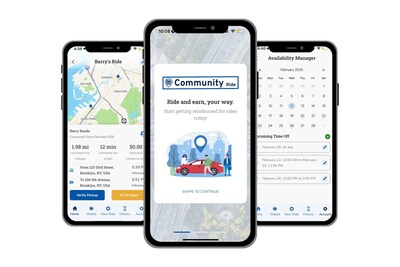 Community Ride Mobile App Images