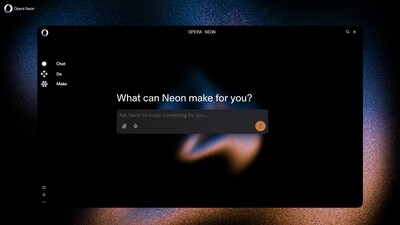 Opera Neon browser for the AI agentic web