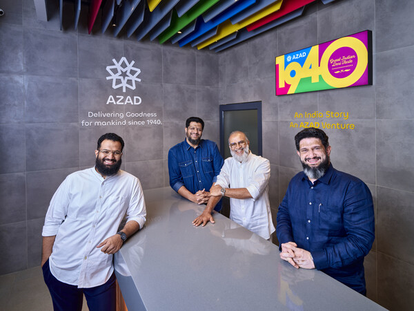 Ozman Azad, Mahin Azad, Abdul Nazar Azad and Wazim Azad at the newly launched restaurant
