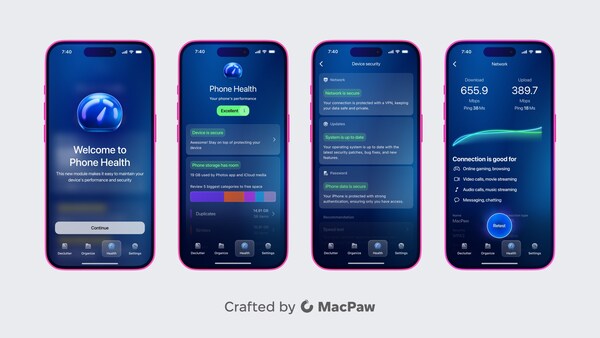 CleanMy®Phone now offers a Health module to help monitor and address issues with device security, performance, and storage.