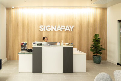 SignaPay's reception area.