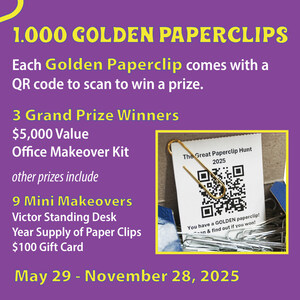 To Celebrate National Paperclip Day, Officemate Launches "The Great Paperclip Hunt" - A Golden Opportunity to Transform Your Workspace