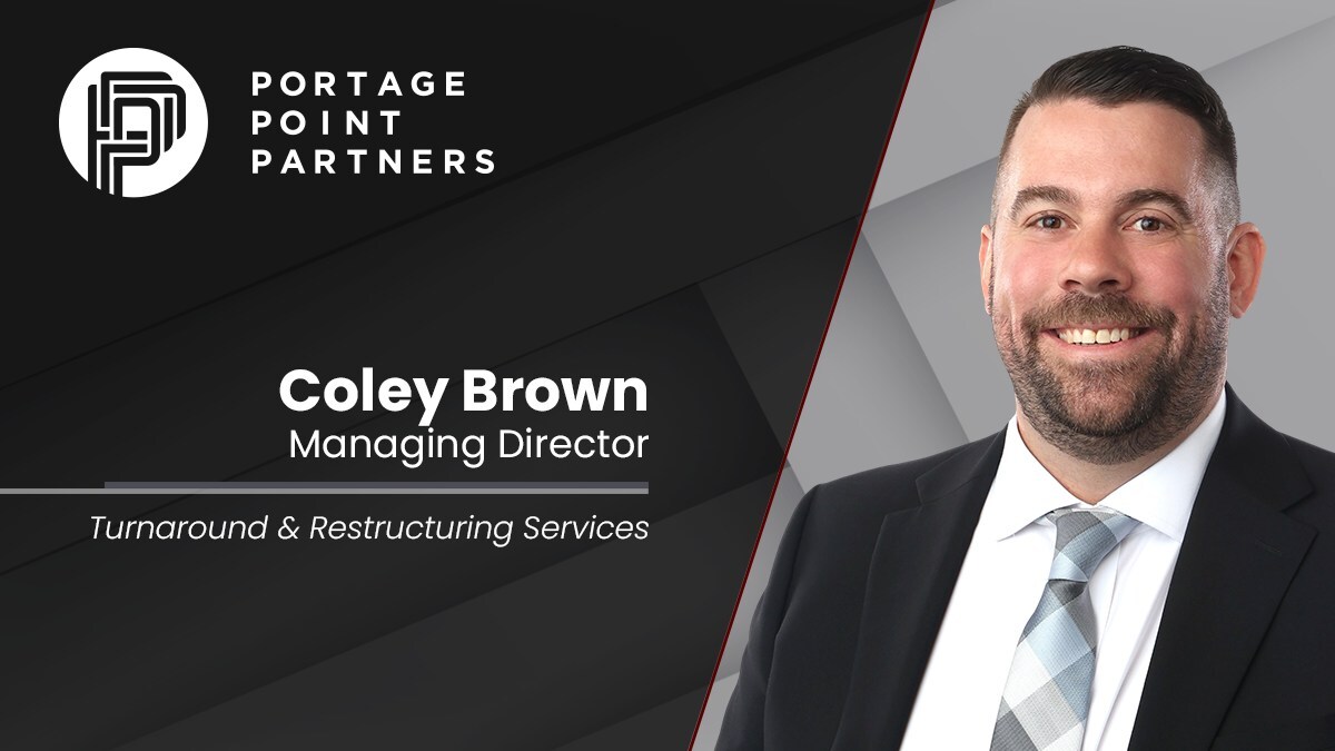 Coley Brown joins Portage Point Partners as Managing Director in Turnaround & Restructuring Services