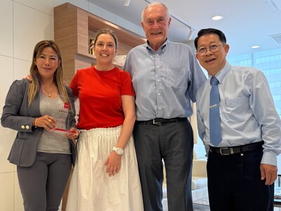 CEO of ABI Nongluck Julsuwan, CEO of Progold Gemma Michelin, founder of ABI Gary Ford,  COO Noppadon Niwattannan. (PRNewsfoto/Progold S.p.A.)