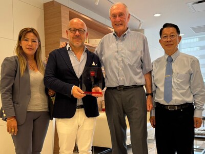 CEO of ABI Nongluck Julsuwan, Chairman & CEO of Progold Damiano Zito, founder of ABI Gary Ford,  COO Noppadon Niwattannan. (PRNewsfoto/Progold S.p.A.)