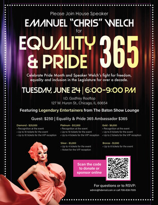 The event will be held on the Godfrey Hotel Rooftop on Tuesday, June 24 from 6:00 p.m. to 9:00 p.m. Tickets and sponsorships can be purchased online at https://secure.actblue.com/donate/equalitypride2025. Attendees can also RSVP by emailing admin@hdemsIL.com.
