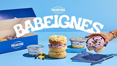 Le fromage à la crème Philadelphia lance le Babeigne, le tout premier bagel-beigne qui met en vedette de nouvelles saveurs de fromage à la crème : bleuet et ananas