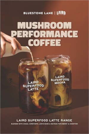 Laird Superfood® and Bluestone Lane Partner to Introduce Mushroom Performance Coffee Drinks Made Onsite