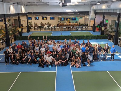Blue River PetCare colleagues participate in the 2024 Pickleball Tournament