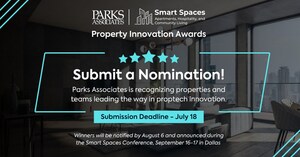 Parks Associates Announces Inaugural Property Innovation Awards at Third Annual Smart Spaces Conference, September 16-17 in Dallas, Texas