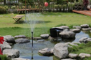 Poposoap combines garden pond water feature sets for Father's Day