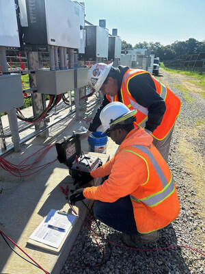 Marco Encinas, a journeyperson electrician, mentors apprentice Gabriel Soptchigoum on a job site in Maryland. Got Electricโs hands-on apprenticeship program helps build local talent to address the growing shortage of skilled electricians across the region. Marco Encinas, a journeyperson electrician, mentors apprentice Gabriel Soptchigoum on a job site in Maryland. Got Electricโs hands-on apprenticeship program helps build local talent to address the growing shortage of skilled electricians across the region.