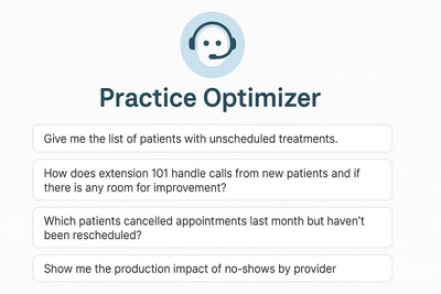 Practice Optimizer, an internal smart assistant designed for front office teams