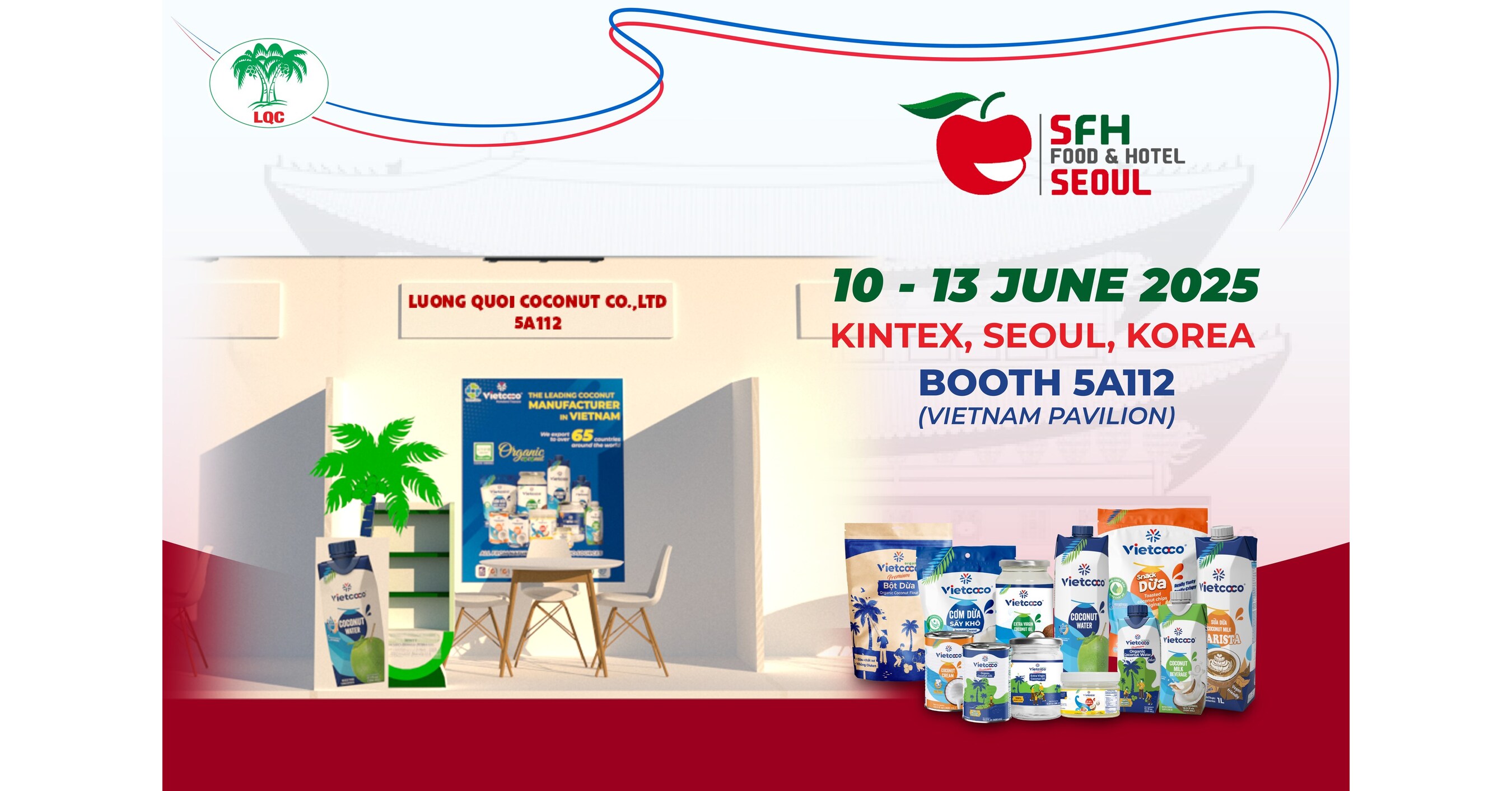 베트남산 유기농 코코넛 제품, 서울푸드 2025에서 화제, image size:2700x1413