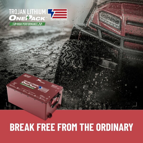 The Trojan Lithium OnePack HP is Trojan's most powerful lithium-ion battery. The Trojan Lithium OnePack HP is Trojan's most powerful lithium-ion battery.