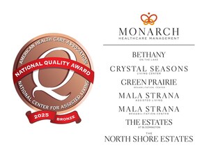 Seven Monarch Healthcare Management Communities Earn 2025 AHCA/NCAL Bronze National Quality Award