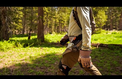 National Trails Day participants try out the Hypershell X exoskeleton on site. National Trails Day participants try out the Hypershell X exoskeleton on site.