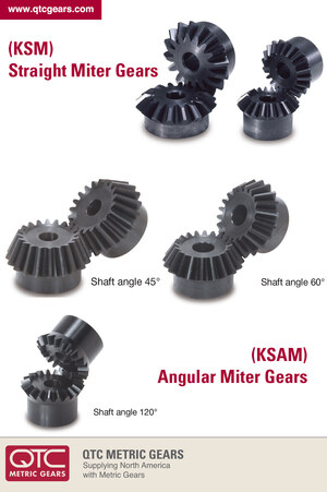 Designatronics Expands QTC METRIC GEARS Product Line with Induction-Hardened Miter Gears