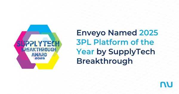 Enveyo Selected As SupplyTech Breakthroughs' 2025 "3PL Platform of the Year"