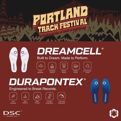 DSC® sponsors the 17th snnual Portland Track Festival. At the festival, DSC® will provide athletes with DREAMCELL® PX23 and DURAPONTEX® eN25 —two of the DSC’s most advanced materials designed to maximize performance, energy return, and comfort.