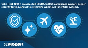 Parasoft Enhances C/C++ Software Test Automation With Full MISRA C:2025 Support, New AI-Driven Productivity, and Deeper Security Coverage