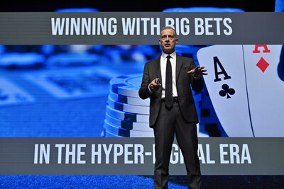 John Rossman, author and former Amazon exec, during his keynote Winning With Big Bets in the Hyper Digital Era at Info-Tech LIVE 2025 in Las Vegas June 11, 2025. (CNW Group/Info-Tech Research Group) John Rossman, author and former Amazon exec, during his keynote Winning With Big Bets in the Hyper Digital Era at Info-Tech LIVE 2025 in Las Vegas June 11, 2025. (CNW Group/Info-Tech Research Group)