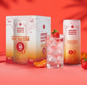 Upstate Elevator Co. Launches Bright New Buzz: Strawberry Tangerine THC+CBG Zero-Calorie Seltzer