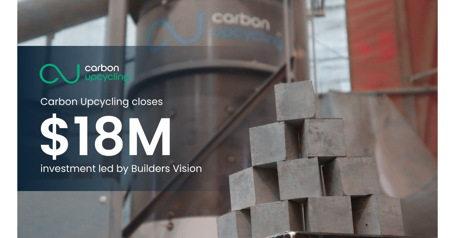 Carbon Upcycling Closes M Investment Led by Builders Vision to Bolster Cement Manufacturing Resiliency