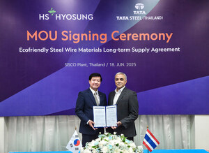 HS HYOSUNG ADVANCED MATERIALS Signs Long-Term Supply MOU with Tata Steel (Thailand) for Lower-Carbon Steel Wire Materials