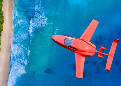 Switchblade flying sports car (rendering). Drive anywhere or fly at 160 mph, bypassing traffic. No airline delays, TSA lines, or rental car hassles. A 500-mile journey shrinks from a stressful 6-hour ordeal to a smooth 3-hour trip, door-to-door.