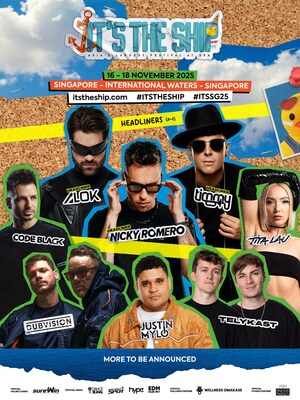 SATU-SATUNYA FESTIVAL EDM DI SINGAPURA, "IT'S THE SHIP", LANSIR DAFTAR ARTIS PERTAMA YANG AKAN TAMPIL DI FESTIVAL TERBESAR DI ASIA YANG BERLOKASI DI LAUT