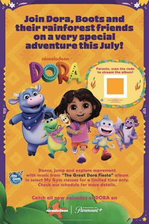 MY GYM CELEBRATES 25 YEARS OF NICKELODEON'S BELOVED EXPLORER DORA WITH EXCLUSIVE GLOBAL GYM TAKEOVER THIS JULY