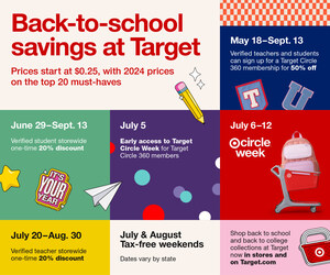 Target to Hold 2024 Prices on School Supplies as It Kicks Off Back-to-School and College Season