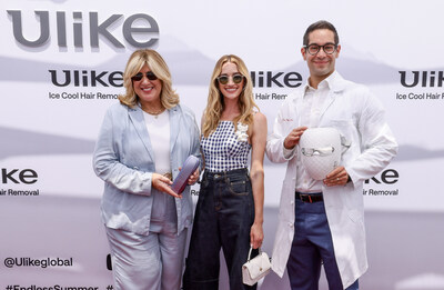 SANTA MONICA, CALIFORNIA - JUNE 20: (L-R) Judith Maxfield, Brianne Howey, and Dr. Myro Figura attend Ulike Endless Summer Pop-up Santa Monica on June 20, 2025 in California. SANTA MONICA, CALIFORNIA - JUNE 20: (L-R) Judith Maxfield, Brianne Howey, and Dr. Myro Figura attend Ulike Endless Summer Pop-up Santa Monica on June 20, 2025 in California.
