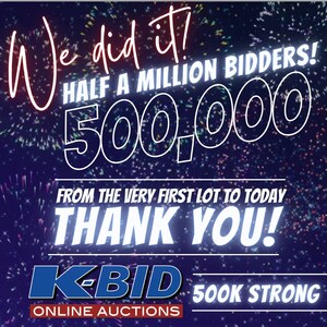 K-BID.com Surpasses 500,000 Bidders, Cementing Its Status as One of the Nation's Largest Online Auction Platforms