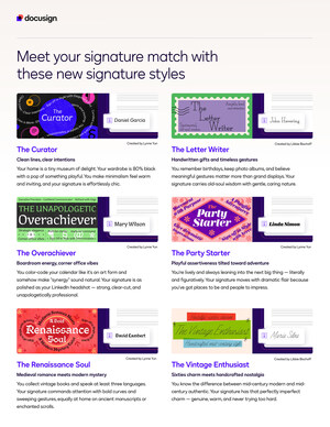 Docusign launching six personality-packed signature styles for ESIGN Act's 25th anniversary