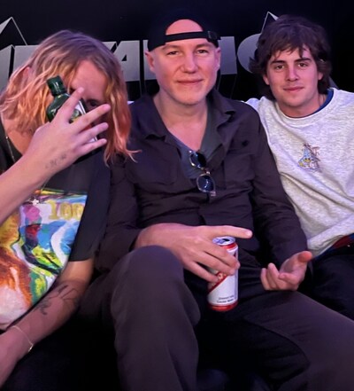 New Radicals Gregg Alexander backstage with The Royel Otis, Rough Trade UK, July, 2024 (Credit Tom Gramm)