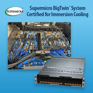 Primeira do setor -- Supermicro Systems é certificada pela Intel para solução de resfriamento por imersão