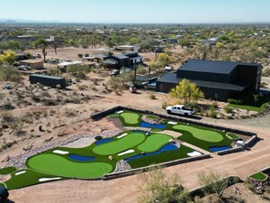 Vibrant Synthetic Turf Creates Breathtaking Home Putting Green