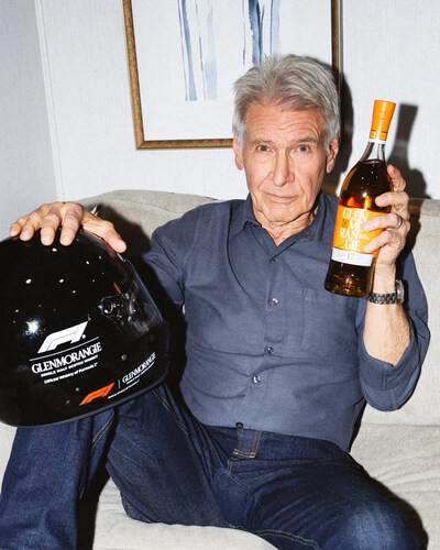 Harrison Ford toasts Glenmorangie’s sponsorship of Formula 1. (PRNewsfoto/Glenmorangie)